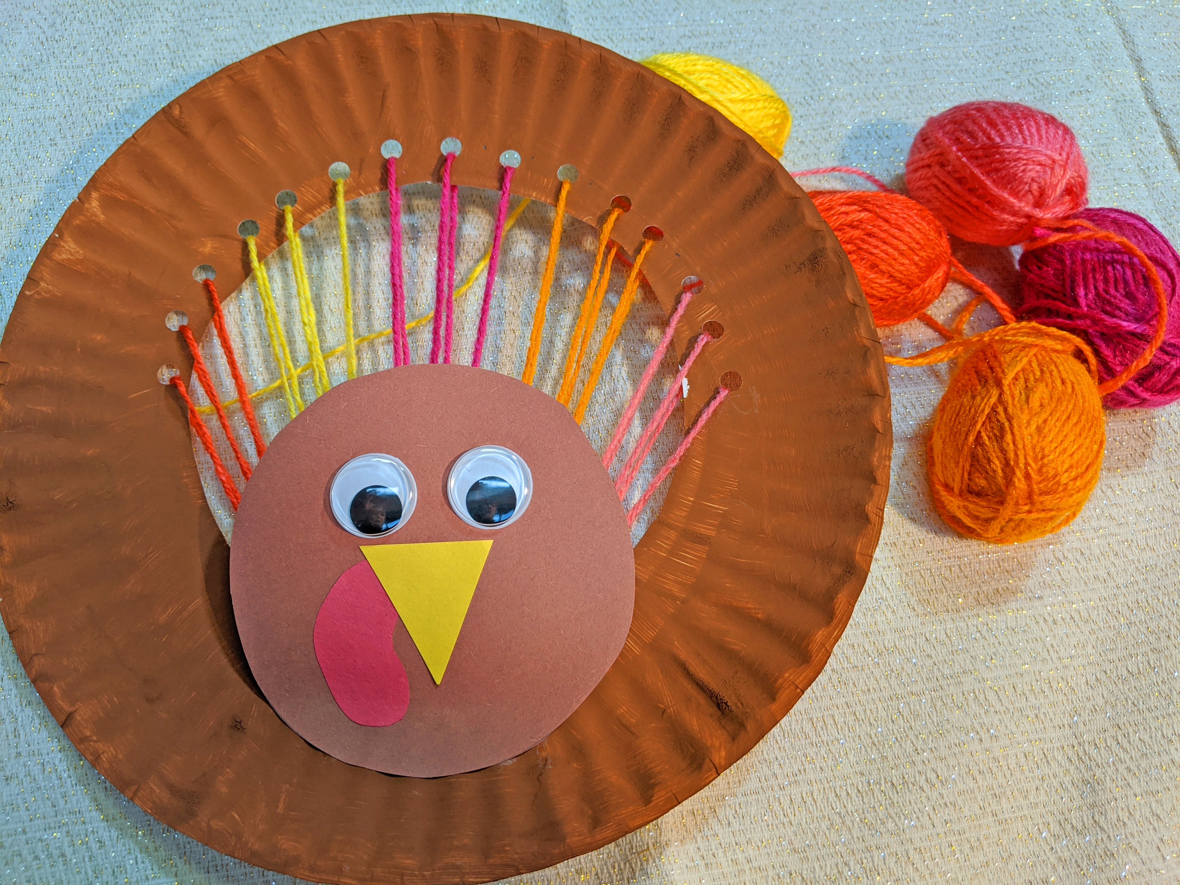 Paper Plate & Paint Splat Turkey Craft